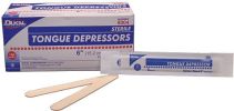 . Case of [10] Sterile Tongue Depressors - 6", Polished, 100 Pack .