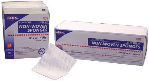 . Case of [20] Non-Sterile Gauze Sponges - 4" x 4", 12-Ply, 100 Pack .
