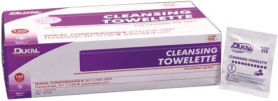 . Case of [1500] Non-Sterile Cleansing Towelettes - 100 Pack, 5" x 8" .