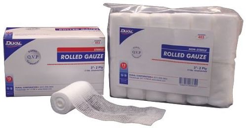 . Case of [8] Sterile Rolled Gauze - 12 Pack, 2-Ply, 4" x 5 Yards .