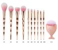 Model: A Set - 1pc Diamond Fish Makeup Brush Set Foundation Blend Power Eyeshadow Contour Concealer Blush Cosmetic Beauty Make Up