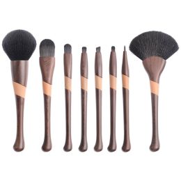 Color: Suit - Novice Beauty Tool Set Eyeshadow with Wood Grain Handle