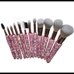 style: D - High-end Diamond-studded Makeup Brush Set Of 12 Makeup Brushes And Blush Brushes