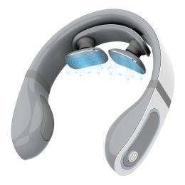Style: Charge, Color: White1 - Multifunctional heating neck vibration massager