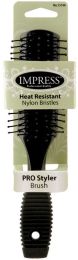 . Case of [144] Black Hairbrushes - Nylon Bristles .