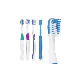 . Case of [144] Classic Kids' Toothbrushes - 29 Tufts, 4 Colors, Ages 3-9 .