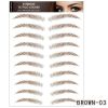 style: Brown3 - Waterproof 6D Eyebrow Tattoo Semi-Permanent Embroidery Natural Long Lasting Fake Eyebrow