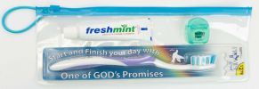 . Case of [144] Promise Brush Dental Kit - 4 Piece, Assorted, Pouch .