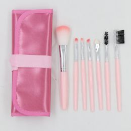 Color: Cloth bag pink x7 - Beginner makeup brush set