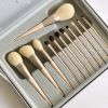 Color: Morandi set brush to send gray - Set Of 12 Makeup Brushes