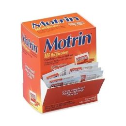 . Case of [600] Motrin IB Dispenser - 2 Caplets, 50 Count .