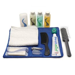 . Case of [24] Deluxe Travel Kit - 14 Pieces, Assorted, Bag .